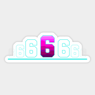 Number 6 Sticker